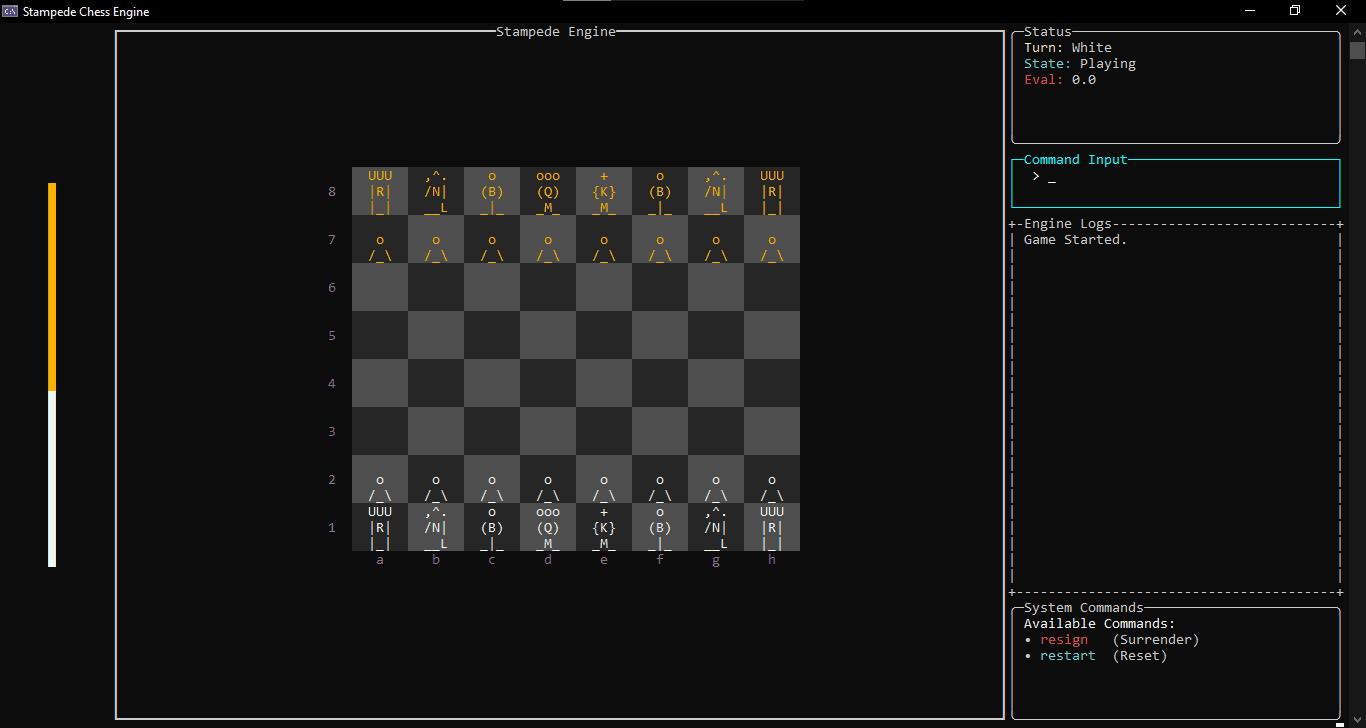 Stampede - Console Based Chess Engine preview